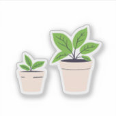 Sticker Plantes en pot (Devant)