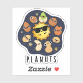 Sticker Planuts Funny Astronomie Nuts Pun (Feuille)