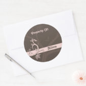 Sticker Plaque Arbre Rose (Enveloppe)