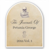 Sticker plaque de journal Dark Academia (Devant)