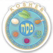 Sticker Plaque de séchage de la Pâque Kasher Pesach (Devant)