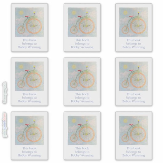 Sticker plaque de vélo de cirque (Devant)