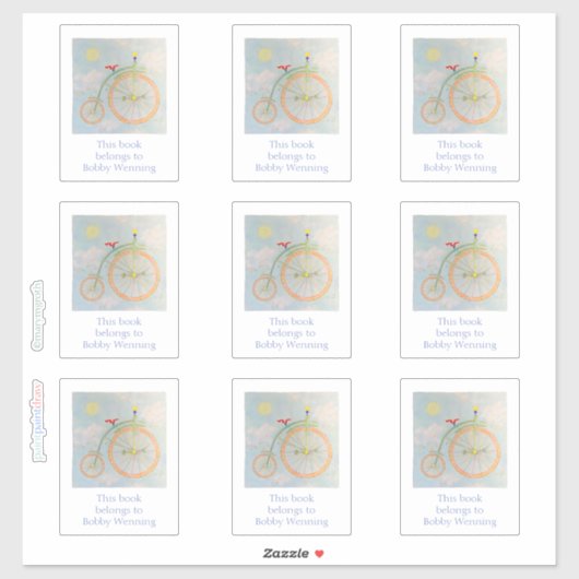 Sticker plaque de vélo de cirque (Feuille)