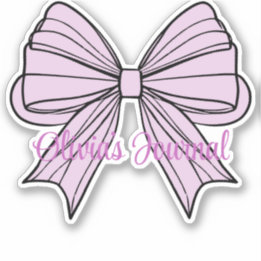 Sticker Plaque d'enregistrement du journal Coquette Bow Ro