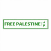 Sticker Plaque d'immatriculation de voiture Palestine - Fr (Devant)