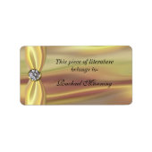 Sticker plaque en satin or (Devant)