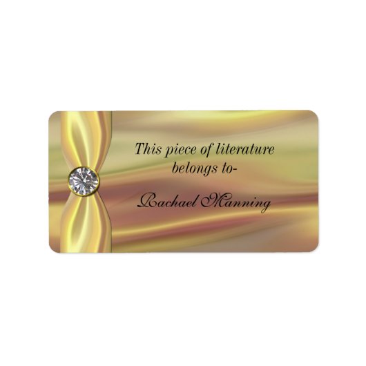 Sticker plaque en satin or (Devant)