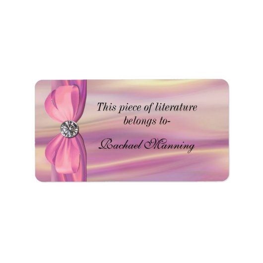 Sticker plaque en satin rose (Devant)