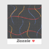 Sticker Plaque et points de peinture rétro (Feuille)