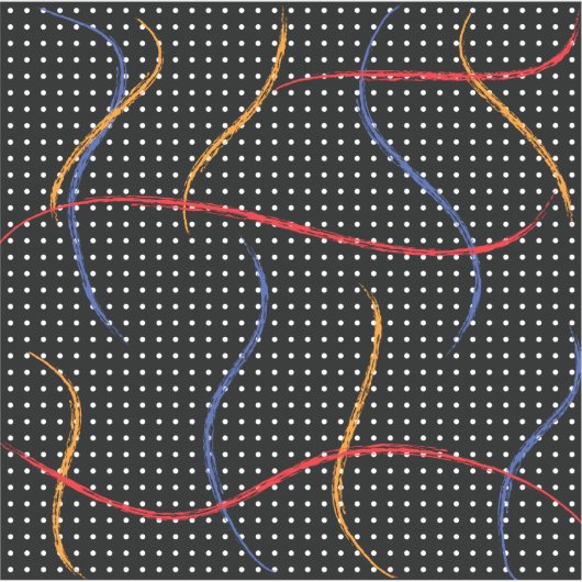 Sticker Plaque et points de peinture rétro (Devant)