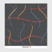 Sticker Plaque et points de peinture rétro (Feuille)