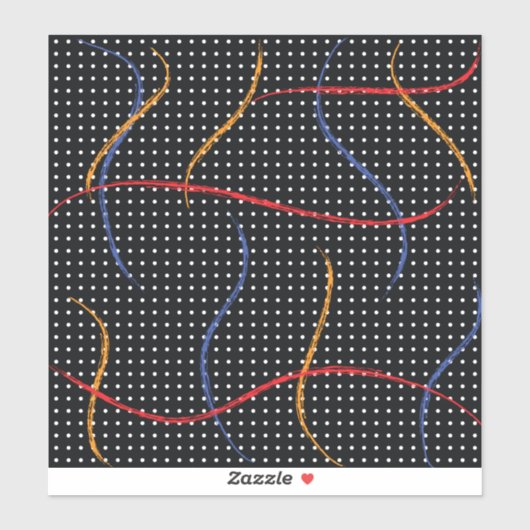 Sticker Plaque et points de peinture rétro (Feuille)