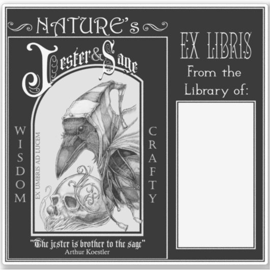 Sticker Plaque-livre Jester et Sage de la nature (Devant)