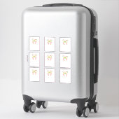 Sticker Plaque papillon rose (Sur valise)