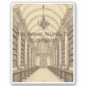 Sticker Plaque scolaire "The Library" (Devant)