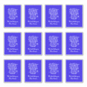 Sticker Plaques de réservation Vase Bleu et Blanc (Devant)