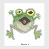 Sticker Plat ! Grenouille sotte (Feuille)
