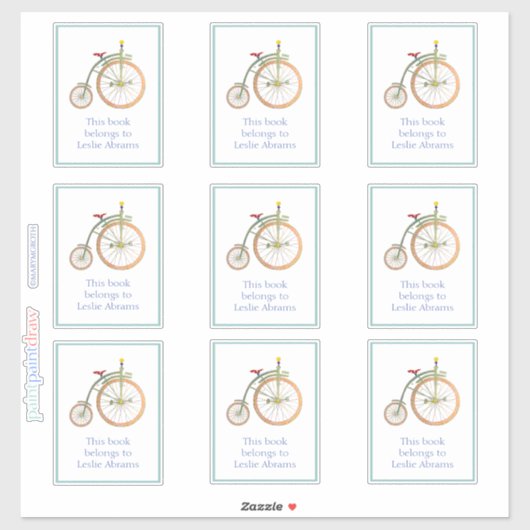 Sticker Plate-forme bleu Circus Bike (Feuille)