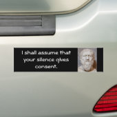 Sticker Plato Bumper, Silence donne son consenteme (En voiture)