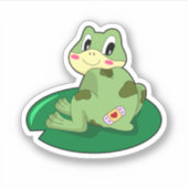 Sticker Plâtre Coeur Feuille de grenouille (Devant)