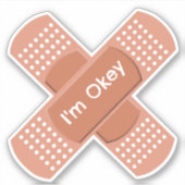 Sticker plâtre médical avec texte modifiable (Devant)