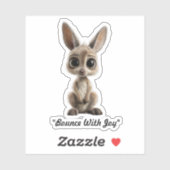 Sticker "Playful Roo Friend" (Feuille)