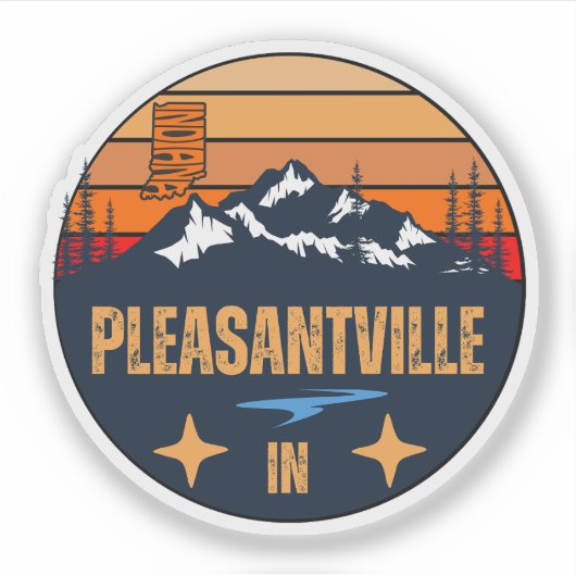 Sticker Pleasantville, Indiana (Devant)