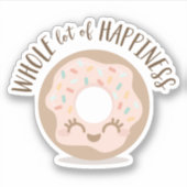 Sticker Plein de bonheur mignon Kawaii style Donut (Devant)