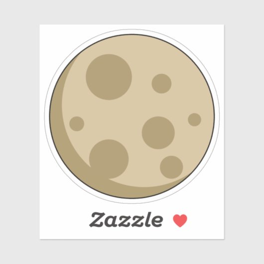 Sticker Pleine lune (Feuille)