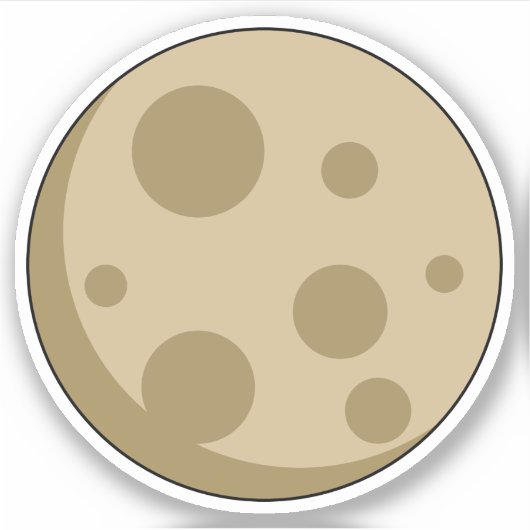 Sticker Pleine lune (Devant)