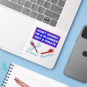 Sticker Plomberie amusante à dire (Ordinateur portable avec iPhone)