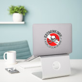 Sticker Plongée extrême (crâne) (Ordinateur portable sur le bureau)