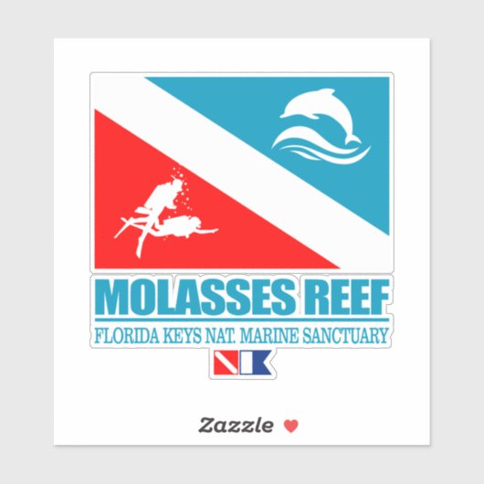 Sticker Plongée Molasses Reef (²) (Feuille)