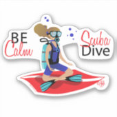 Sticker Plongée Scuba Meditate Yoga (Devant)