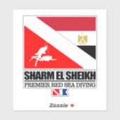 Sticker Plongée Sharm el Sheikh (sq) (Feuille)