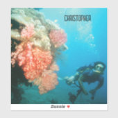 Sticker Plongée sous-marine Personnalisée (Feuille)