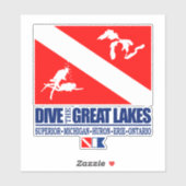 Sticker Plonger dans les Grands Lacs (sq) (Feuille)