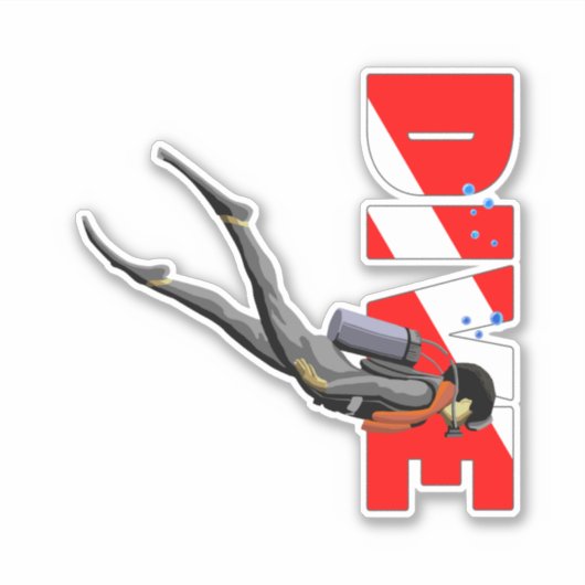 Sticker Plongeur autonome (Devant)