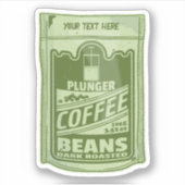 Sticker Plongeur café pop art emballage alimentaire illust (Devant)