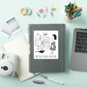 Sticker Plongeur sous-marin dans la plongée nourrit des po (Couverture iPad)