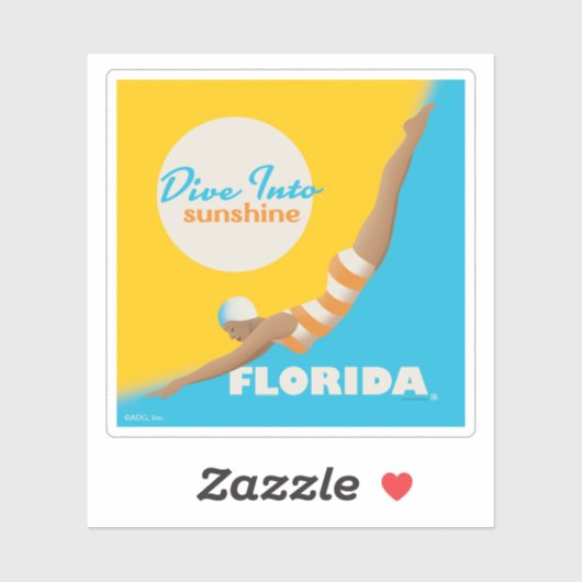 Sticker Plongez Dans Le Soleil | Floride (Feuille)