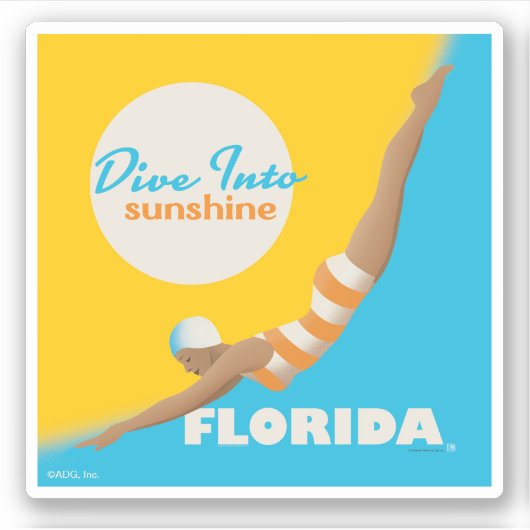 Sticker Plongez Dans Le Soleil | Floride (Devant)