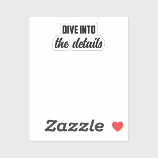 Sticker Plongez Dans Les Détails : L'Esprit Enquêteur Deep (Feuille)