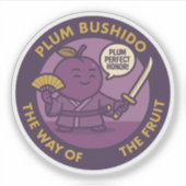 Sticker Plum Perfect Honor Samurai Fruit  (Devant)