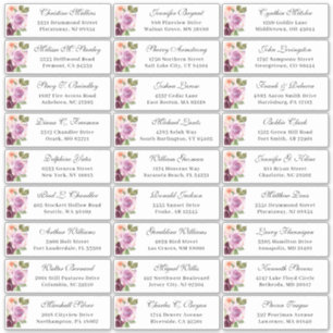 Sticker Plum Purple Floral Mariage Adresse du client