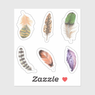 Sticker Plume de fantaisie pour scrapbooking oiseaux à la 