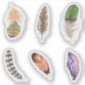 Sticker Plume de fantaisie pour scrapbooking oiseaux à la  (Devant)