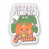 Sticker plus belle citrouille du jardin (Recto)