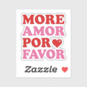 Sticker Plus d'Amour S'il Vous Plaît Citation d'Amour (Feuille)