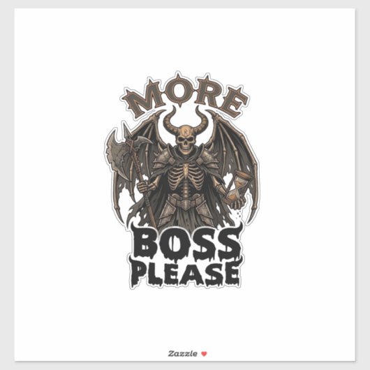 Sticker Plus de Boss S'il Vous Plaît Halloween Démon Squel (Feuille)